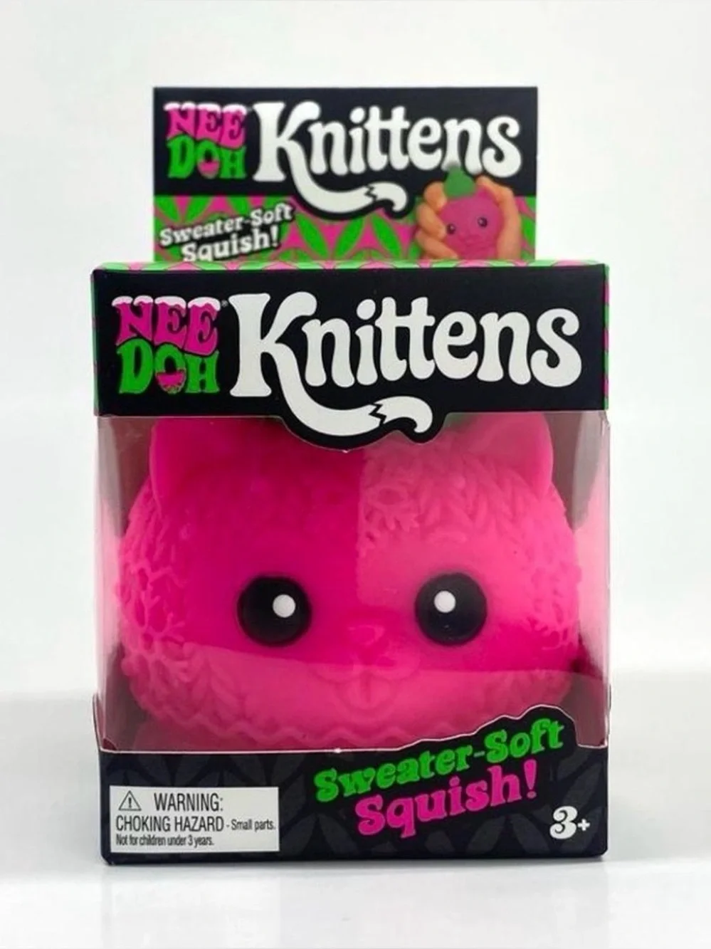 Needoh Knittens pink with green hat